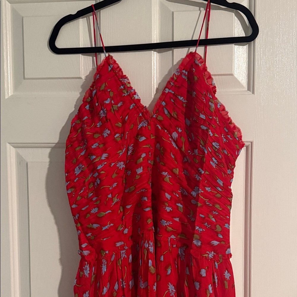 J. Crew Red Floral Midi Dress - Picture 6 of 9